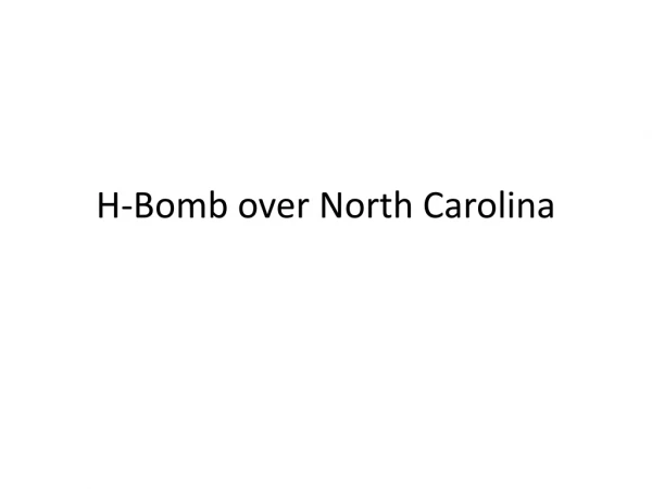 H-Bomb over North Carolina