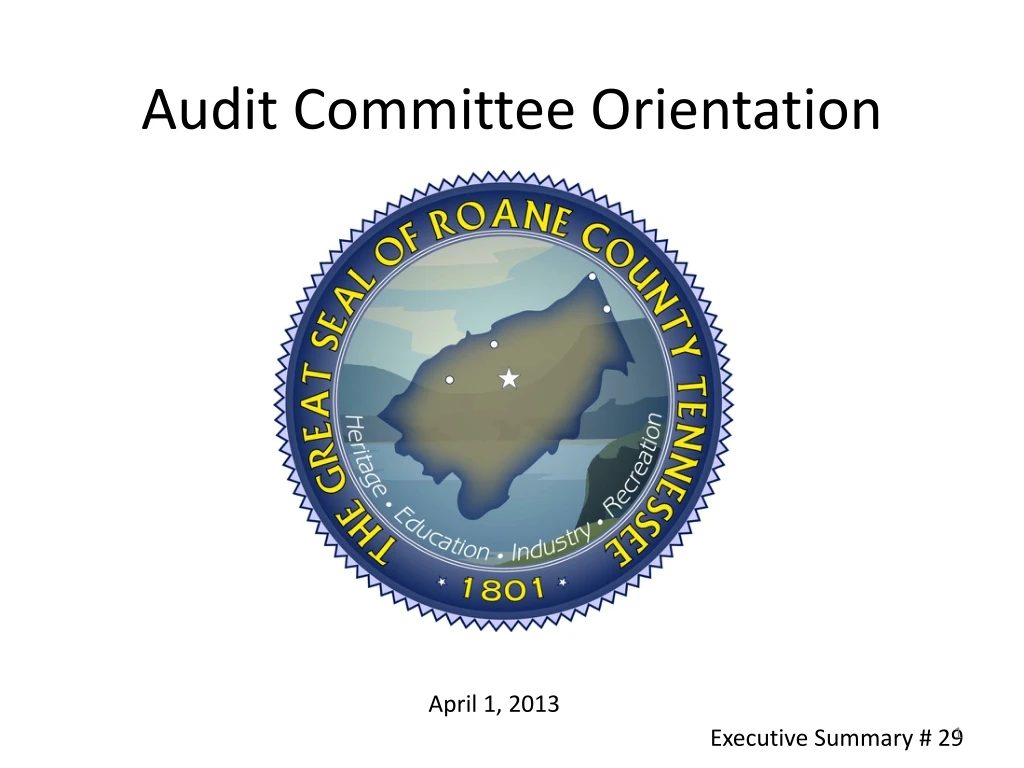 audit committee orientation