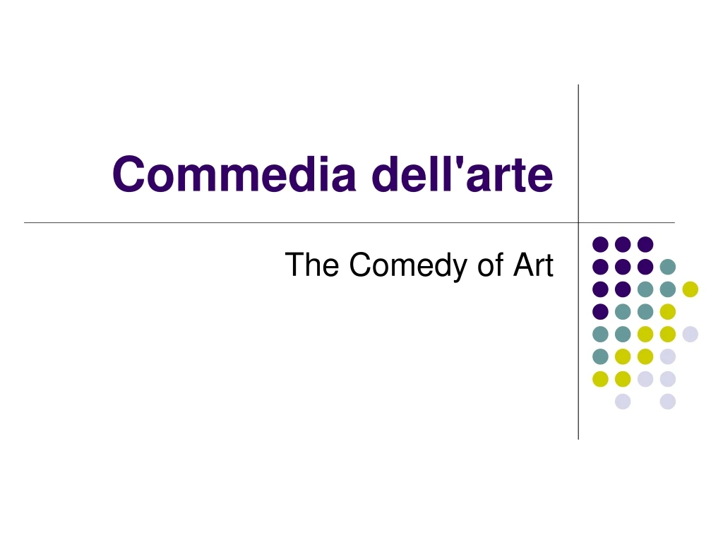 commedia dell arte