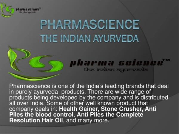 Pharma Science The Indian Ayurveda Bhopal