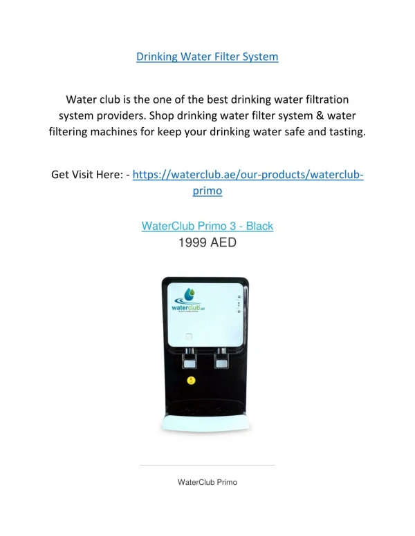 Best Drinking Water Filtration System