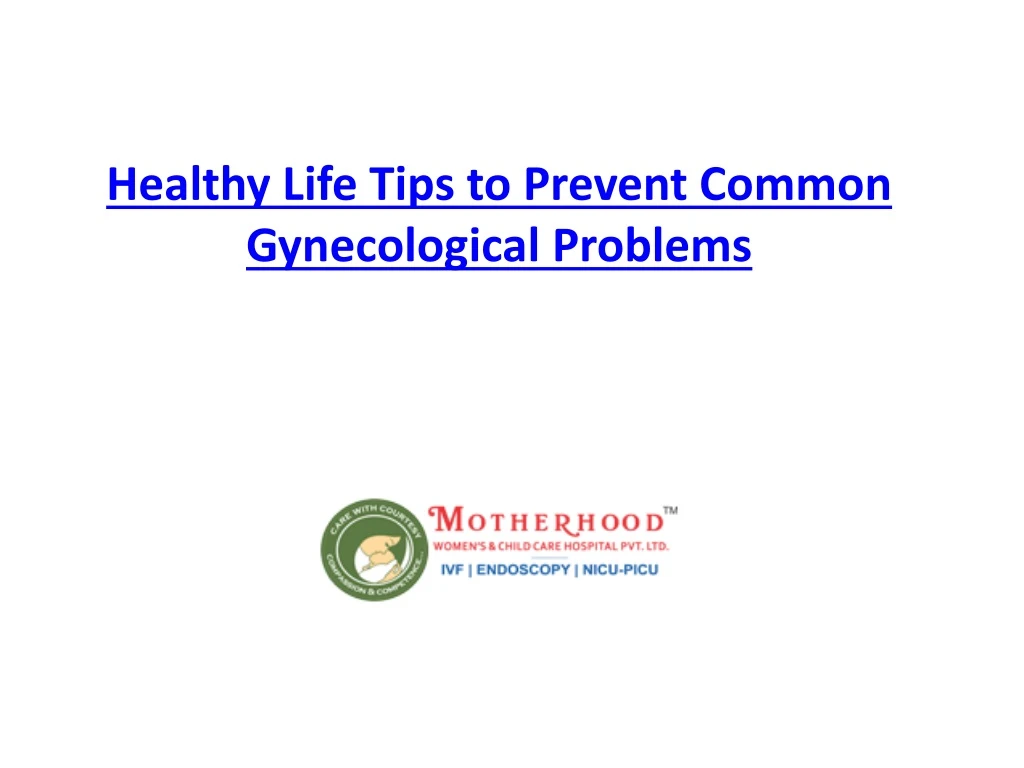 healthy life tips to prevent common gynecological problems
