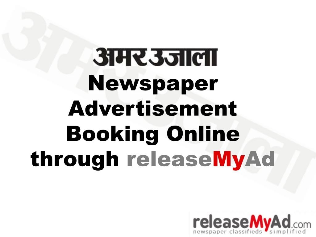 newspaper advertisement booking online through release my ad