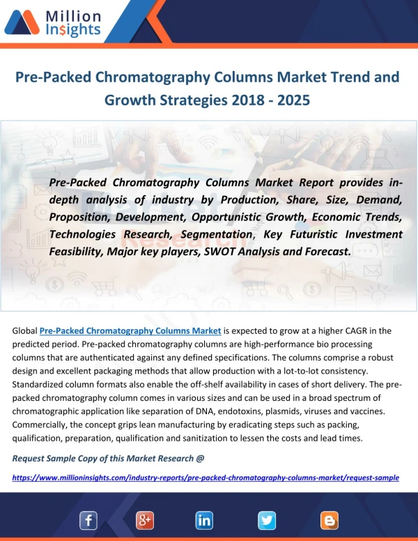 Pre-Packed Chromatography Columns Market Trend and Growth Strategies 2018 - 2025