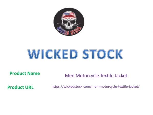 Men Motorcycle Textile Jacket