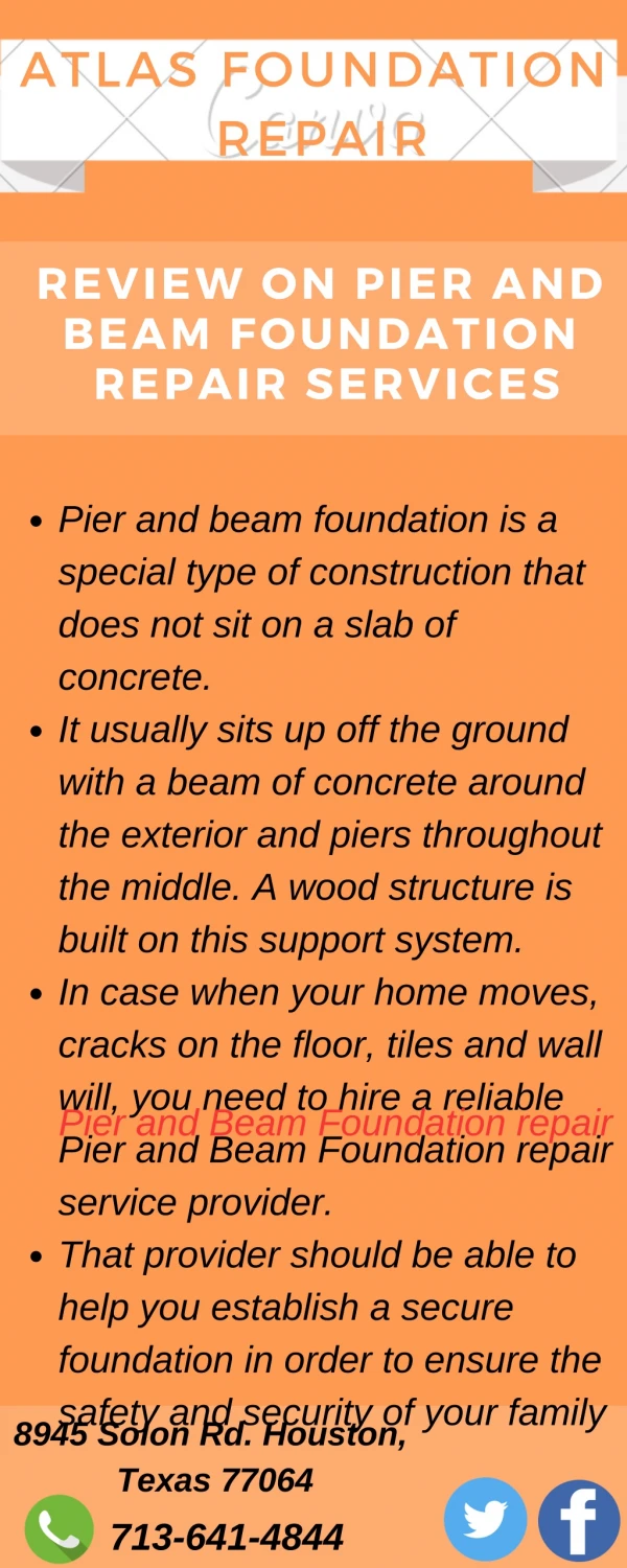 Review On Pier and Beam Foundation Repair Services