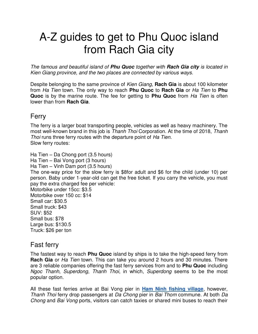 a z guides to get to phu quoc island from rach