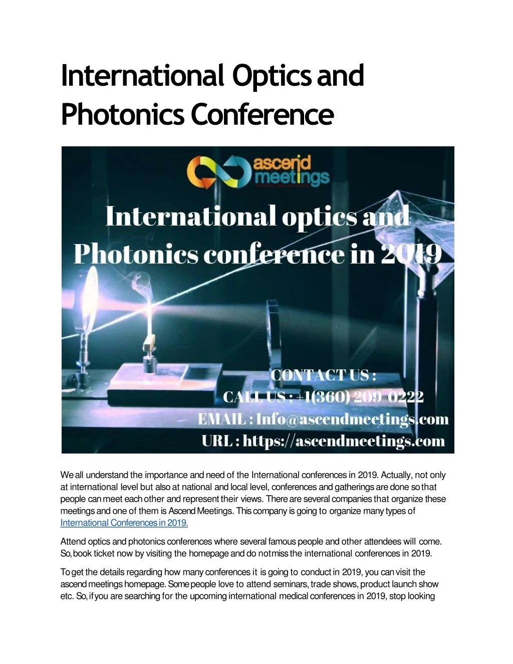international optics and photonics conference