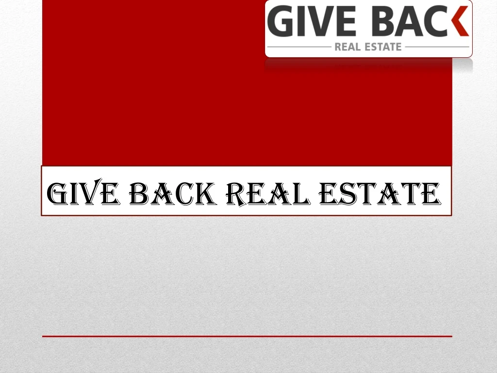 give back real estate