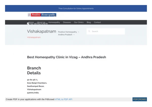 Best Homeopathy Clinic in Vizag | Positive Homeopathy