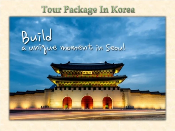 Tour Package In Korea