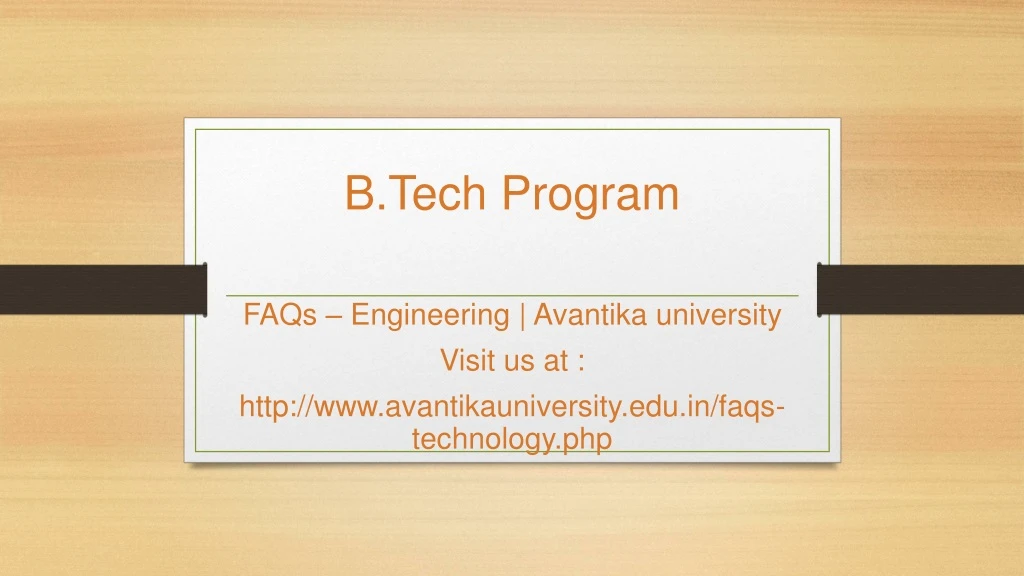 b tech program