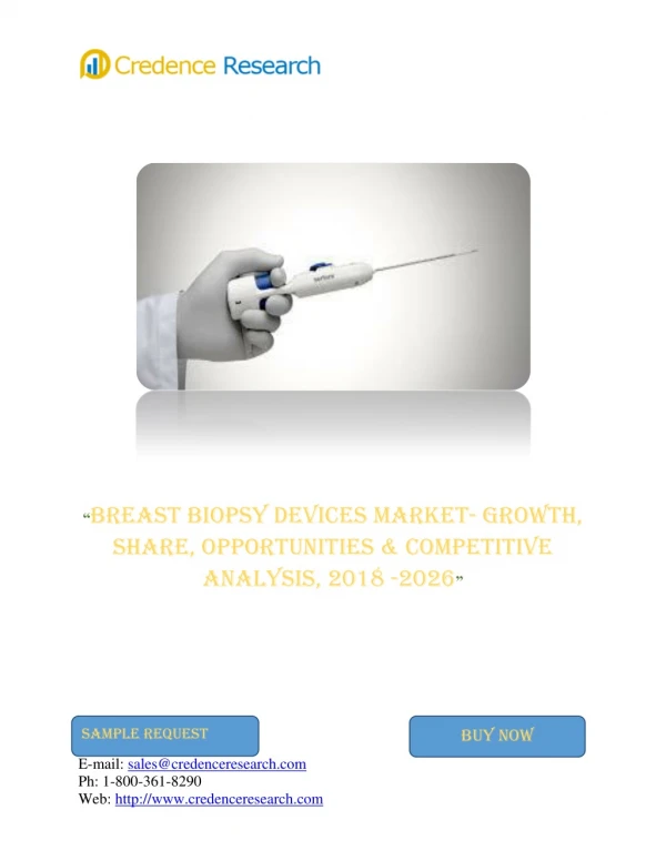 MRI Guidance To Become The Biggest Trend In The Global Breast Biopsy Devices Market At A 11.3% CAGR