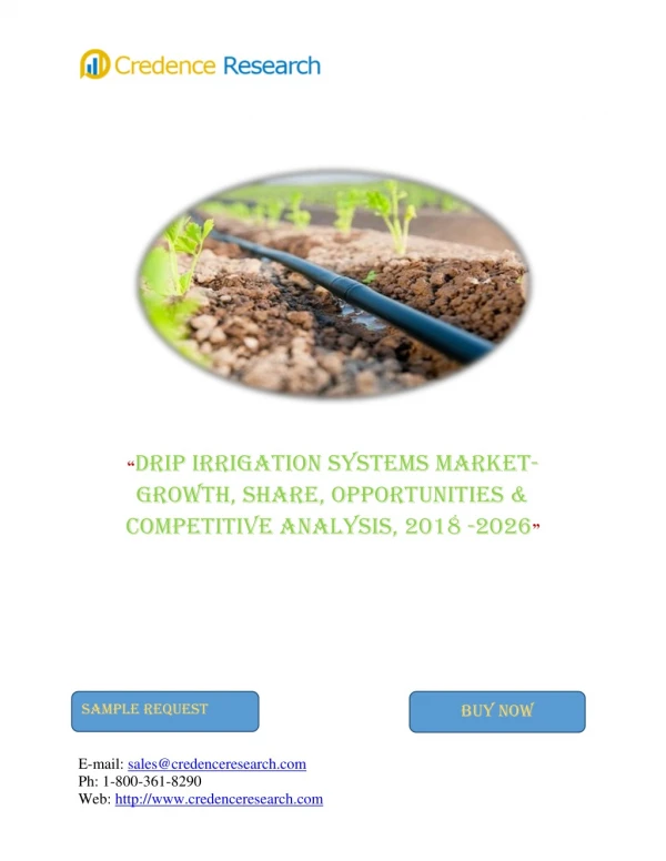 Drip Irrigation Systems Market to Reach US$ 8.17 Bn by 2022