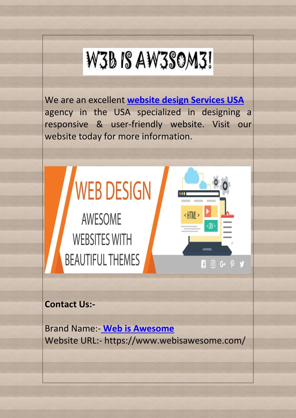 we are an excellent website design services