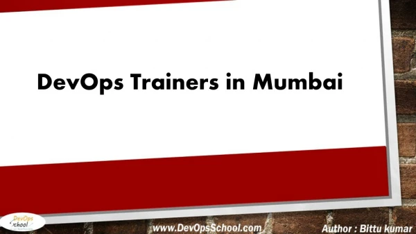DevOps Training & Certification Course Mumbai - DevOps Trainer in Mumbai - DevOpsSchool
