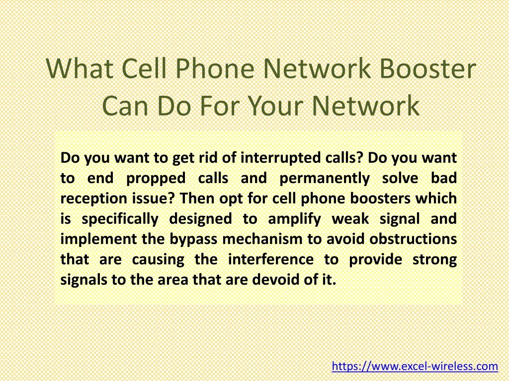 what cell phone network booster can do for your