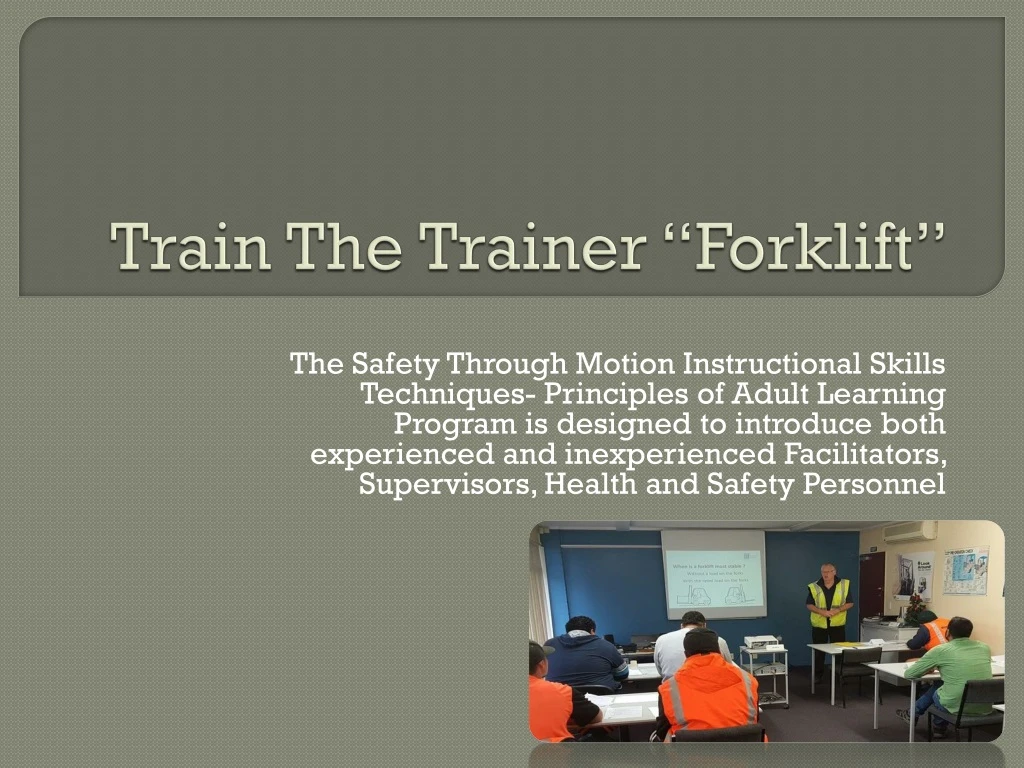 train the trainer forklift