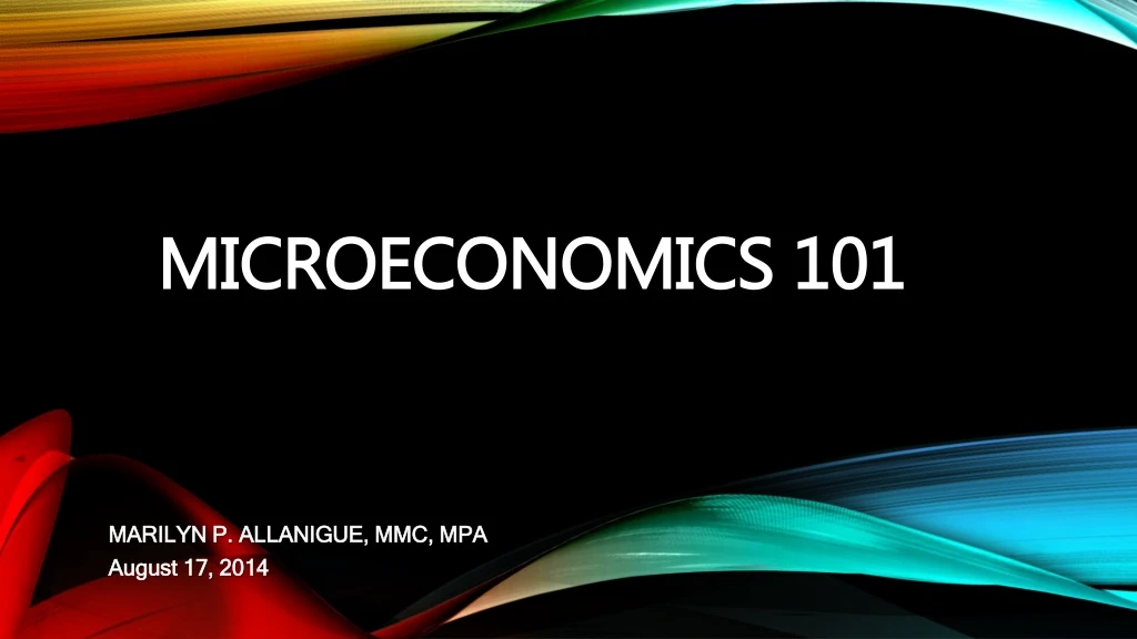 microeconomics 101