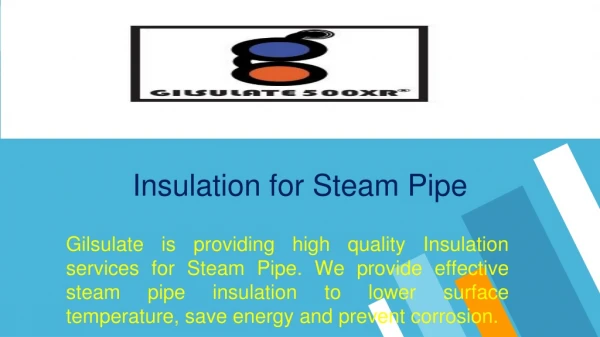 insulation for steam pipe