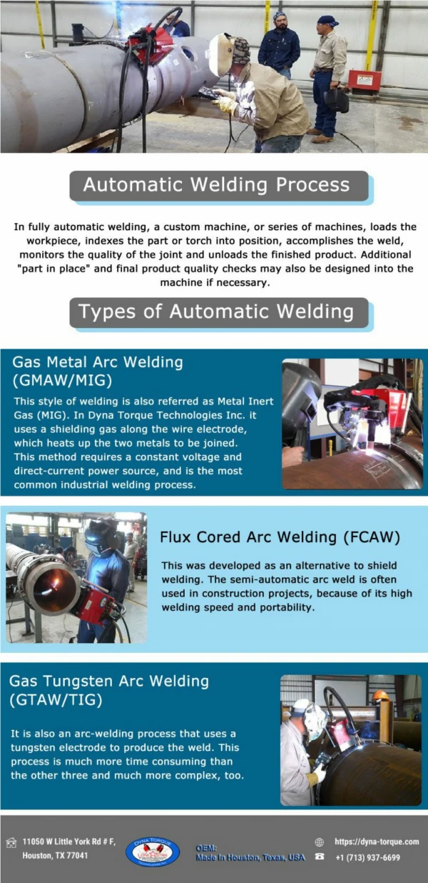 Automated Welding Equipment – Single Head welding system