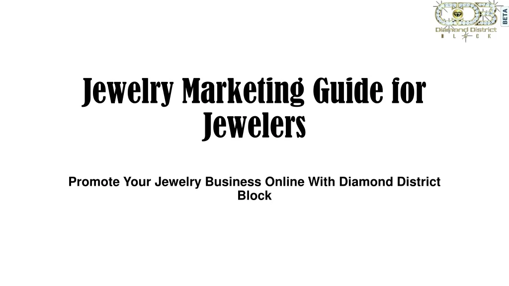 jewelry marketing guide for jewelers
