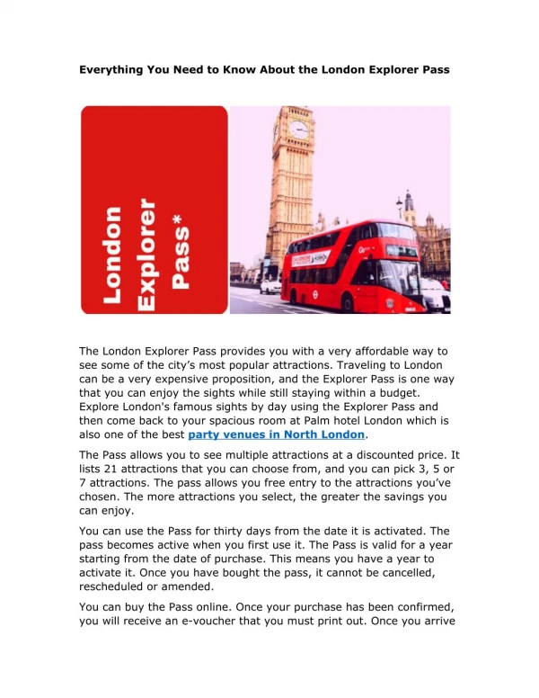 Everything You Need to Know About the London Explorer Pass
