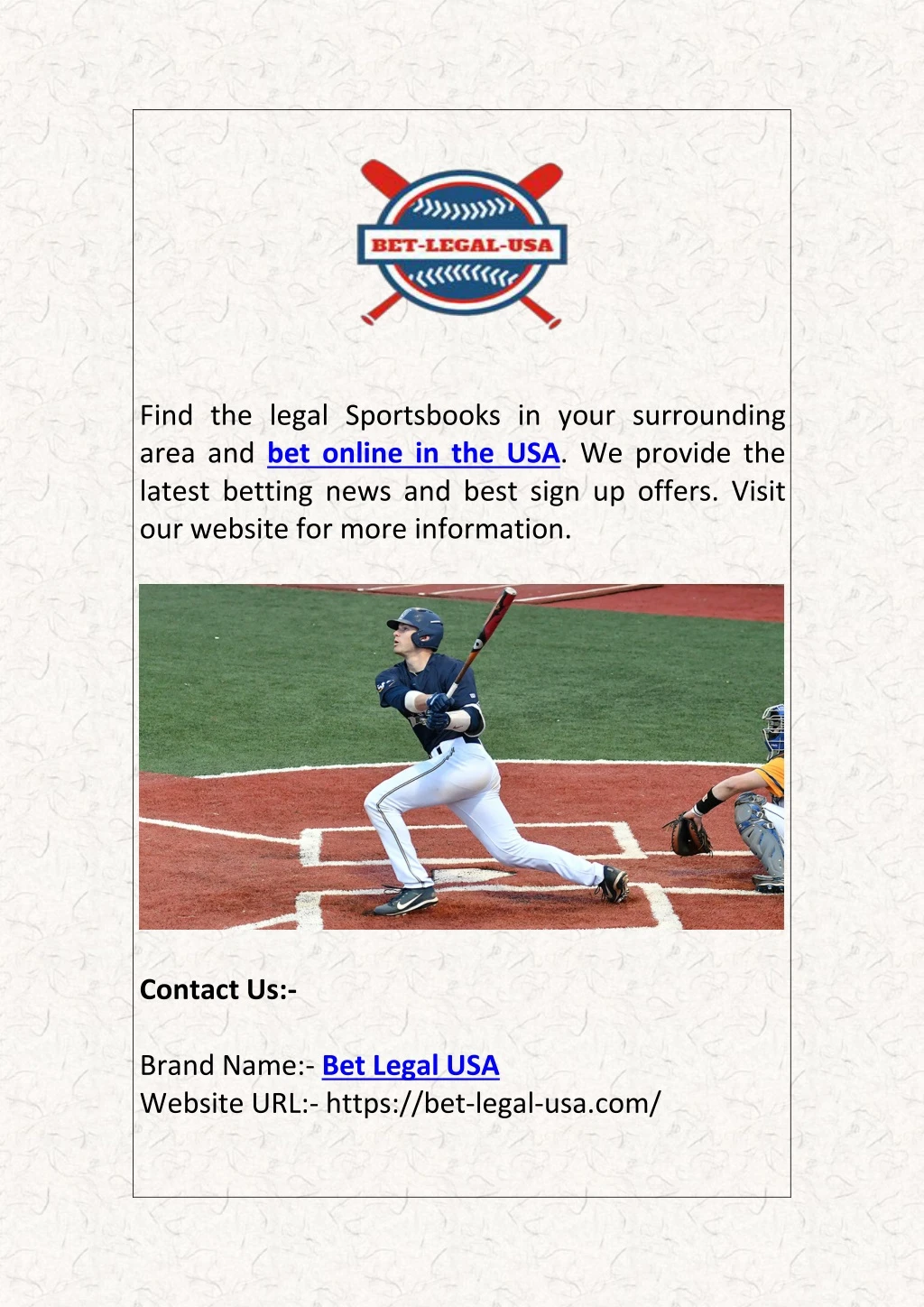 find the legal sportsbooks in your surrounding