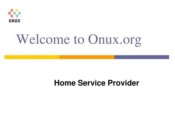 Home Service Provider - Onux
