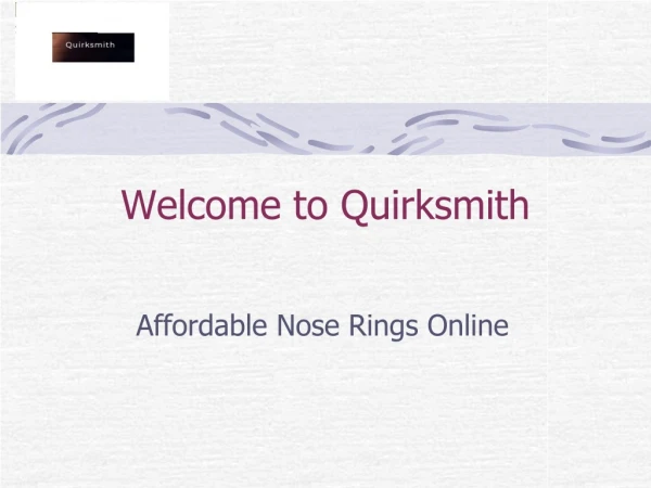 Affordable Nose Rings Online - Quirksmith