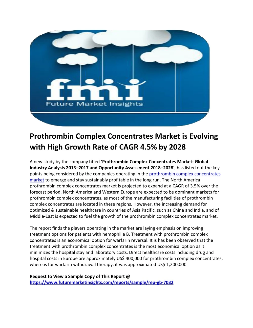 prothrombin complex concentrates market