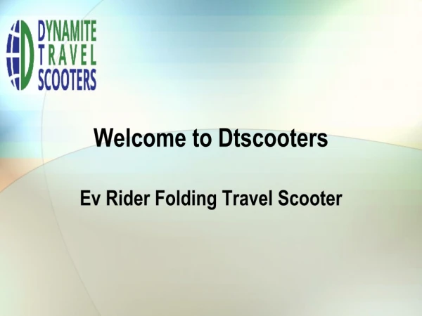 EV Rider Transport Plus Mobility Folding Travel Scooter