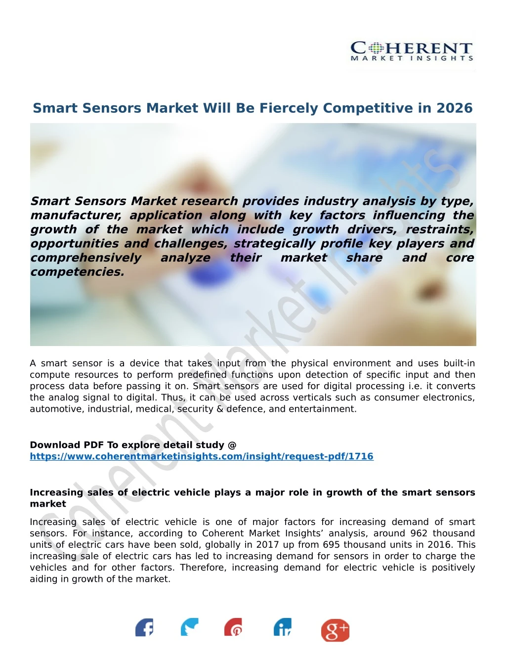 smart sensors market will be fiercely competitive