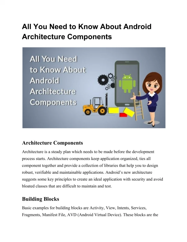 All You Need to Know About Android Architecture Components