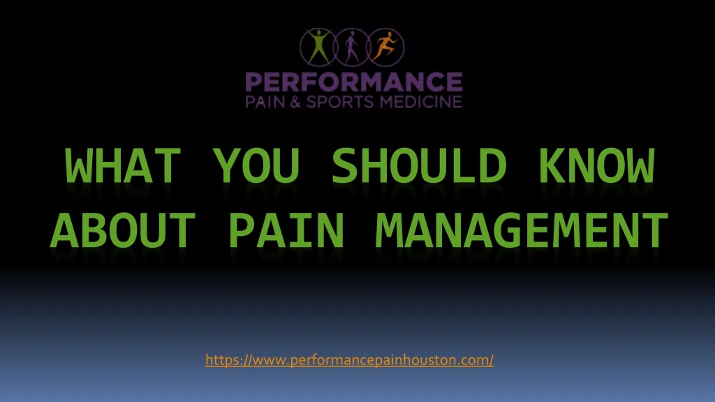 what you should know about pain management