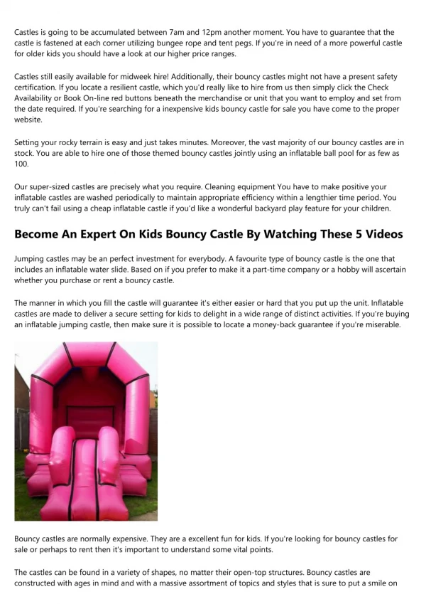 9 Signs You Need Help With A Bouncy Castle