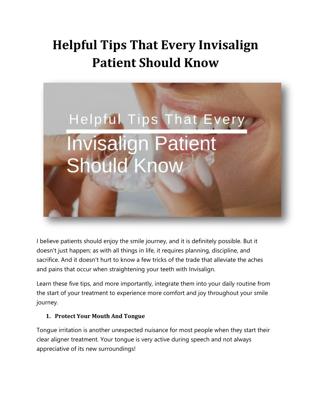 helpful tips that every invisalign patient should