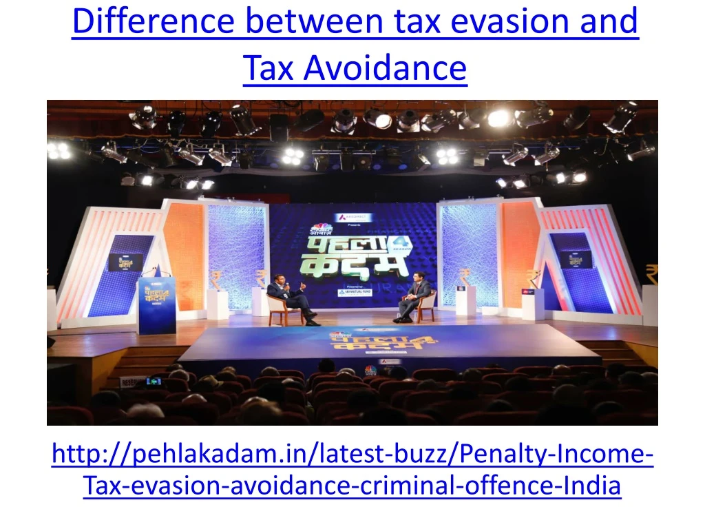difference between tax evasion and tax avoidance