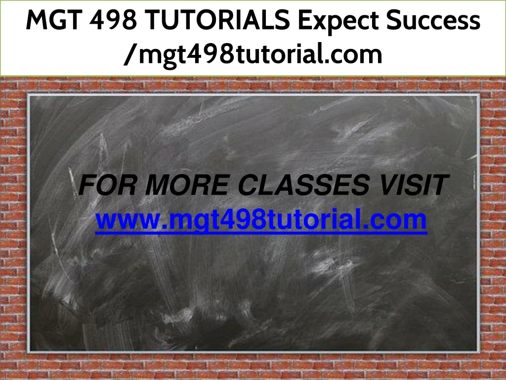 mgt 498 tutorials expect success mgt498tutorial