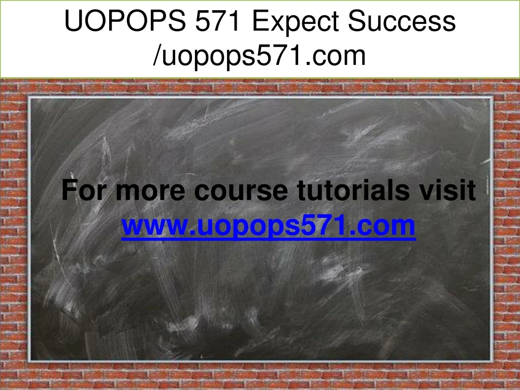 uopops 571 expect success uopops571 com