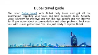 Dubai travel guide - slide 1