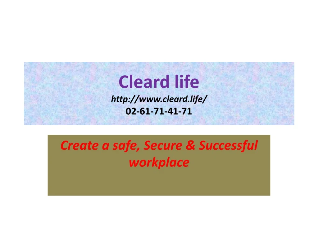 cleard life http www cleard life 02 61 71 41 71