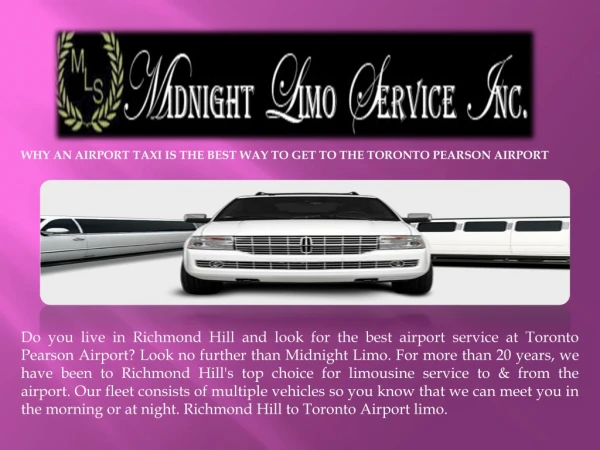 Richmond Hill to Toronto Airport Limo