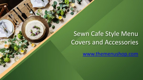 Sewn Cafe Style Menu Covers and Accessories.