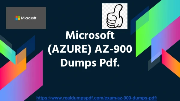 Microsoft (AZURE) AZ-900 Dumps Pdf | A Successive Way To Get High Score