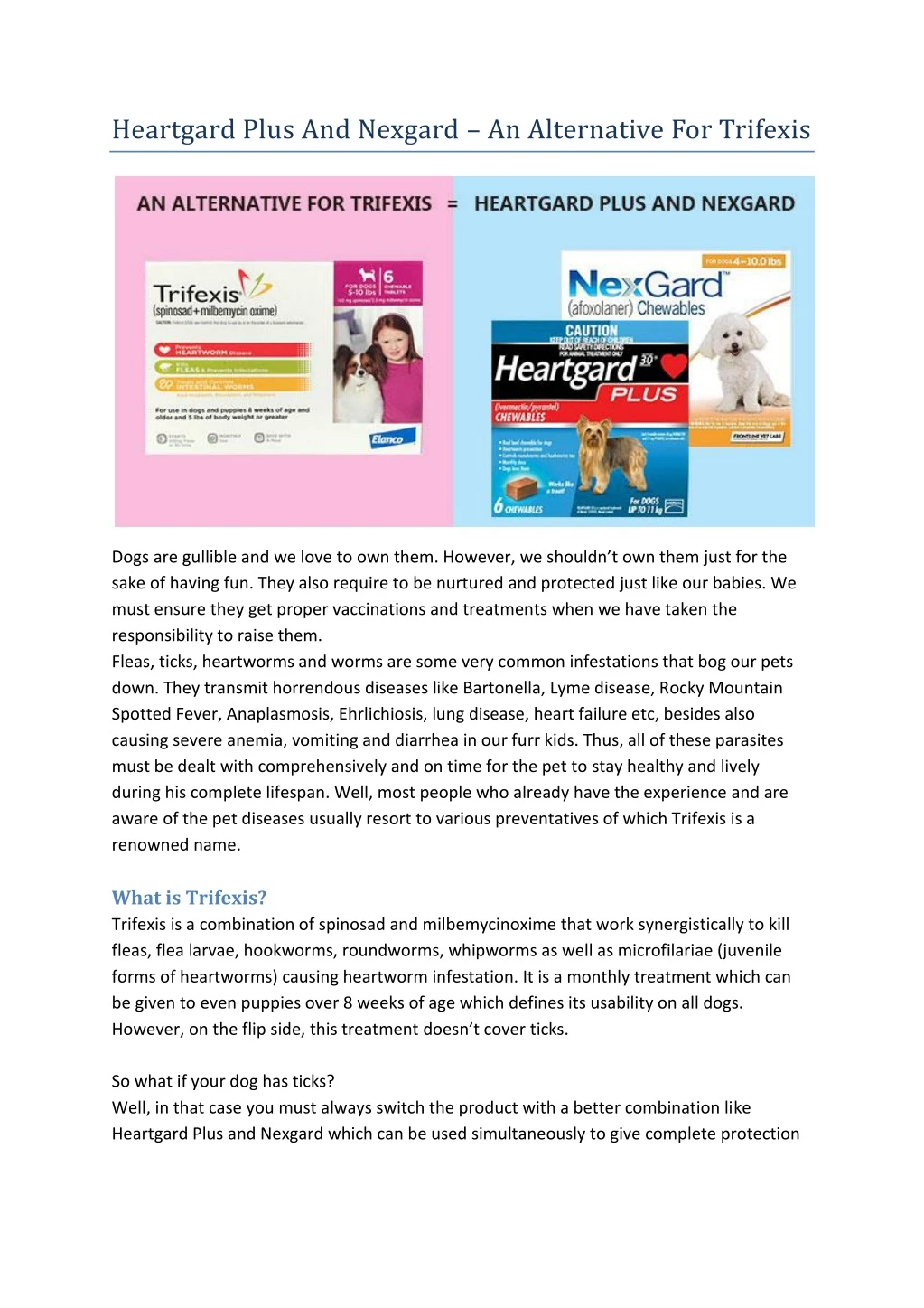 heartgard plus and nexgard an alternative