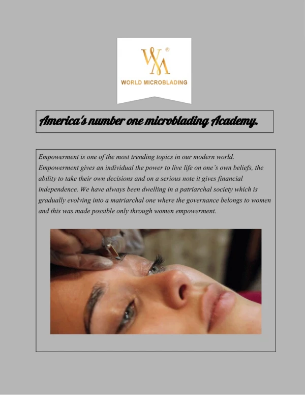 America's number one microblading Academy.