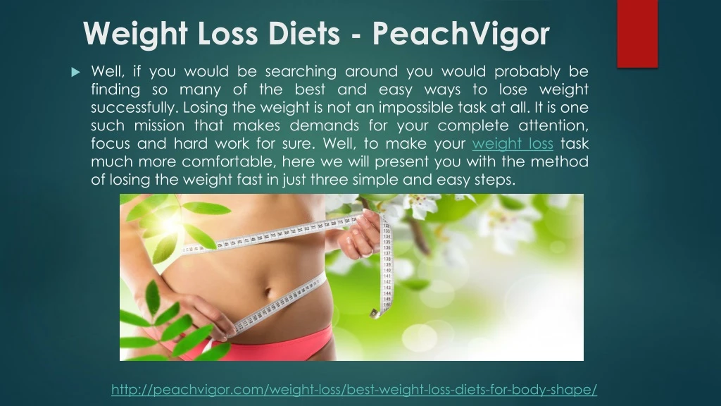 weight loss diets peachvigor