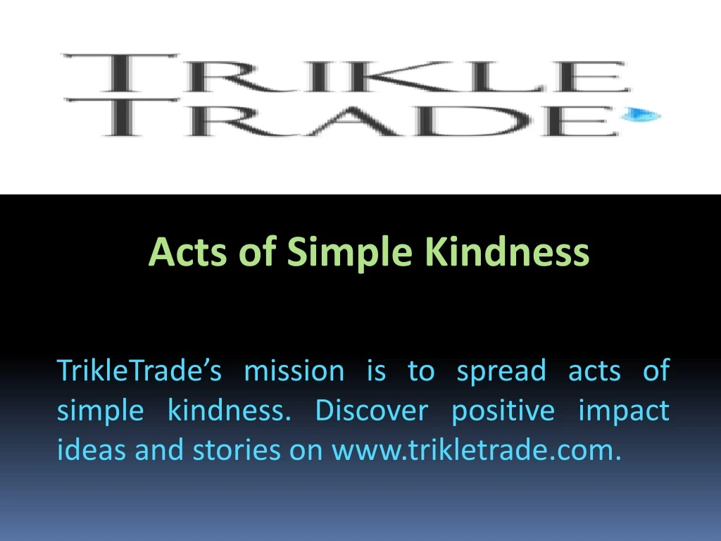 acts of simple kindness