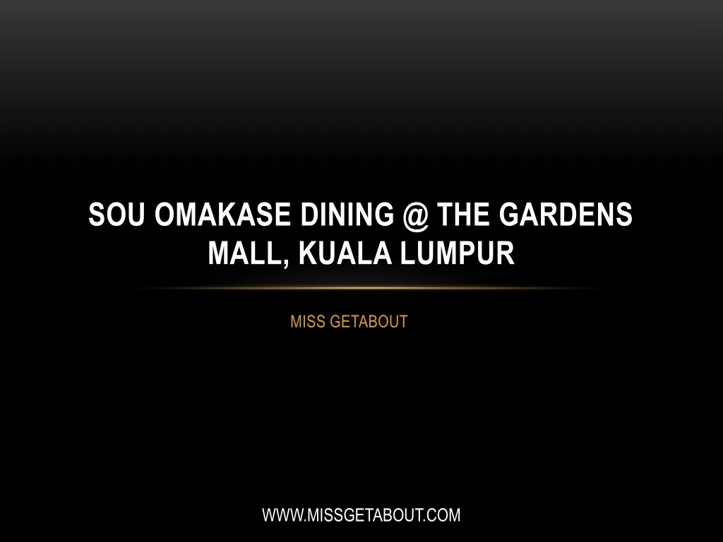 sou omakase dining @ the gardens mall kuala lumpur
